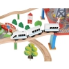 Drevená vláčiková dráha na batérie - 88 prvkov