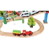 Drevená vláčiková dráha na batérie - 88 prvkov