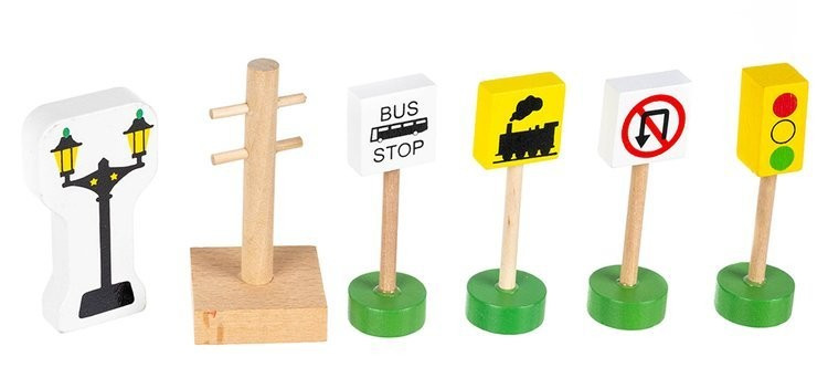 Drevená vláčiková dráha - železničná dráha s príslušenstvom