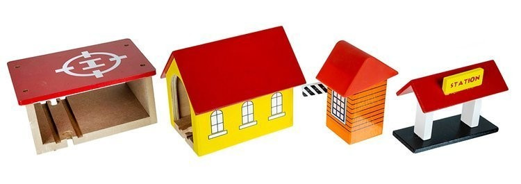 Drevená vláčiková dráha - železničná dráha s príslušenstvom