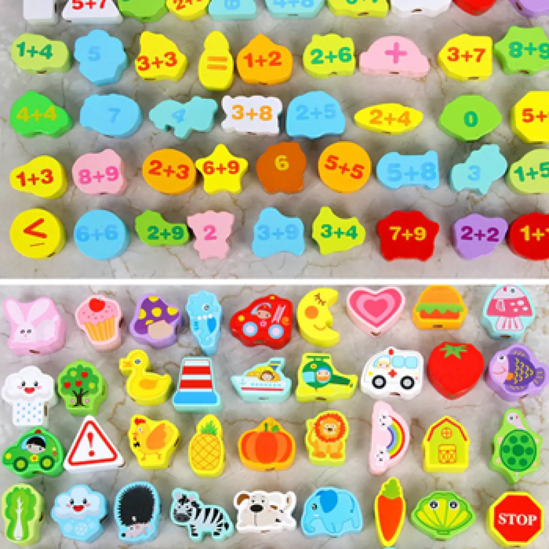 Drevené korálky na navliekanie