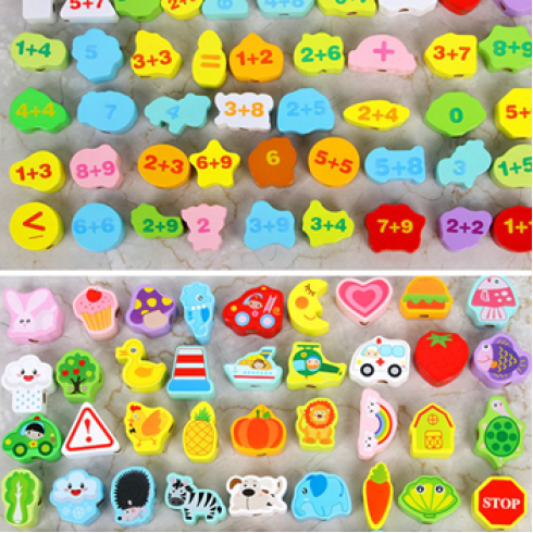 Drevené korálky na navliekanie