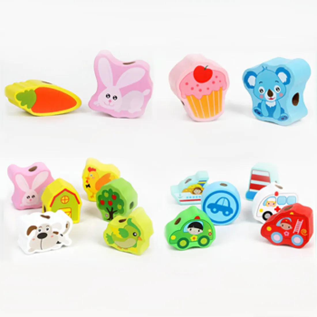 Drevené korálky na navliekanie