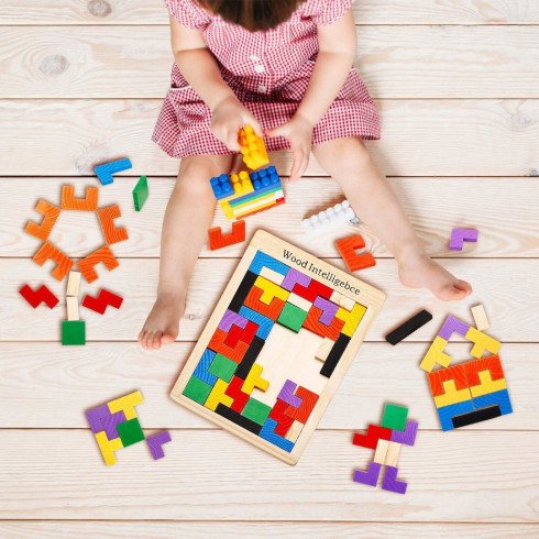 Drevené puzzle - tvary