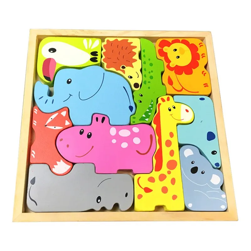 Drevené puzzle - zvieratka