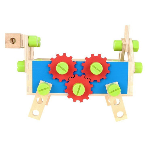 Dřevěný box s nářadím - 71 dílů