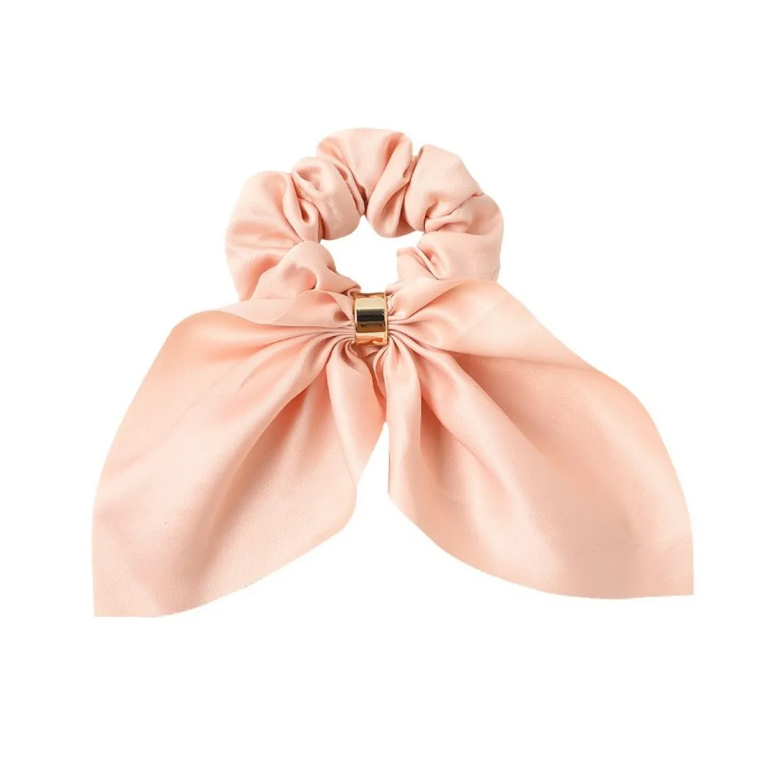 Gumička do vlasov - lososová so sponou