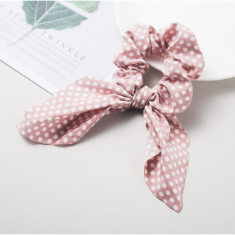 Gumička do vlasov PIN UP - ružová, bodkatá