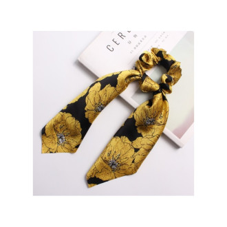 Gumička do vlasov PIN UP - zlaté kvety