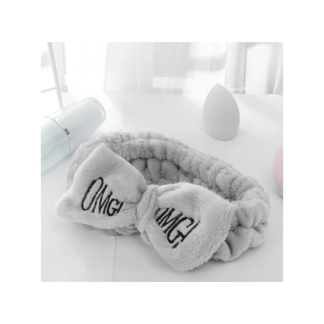 Kosmetická čelenka - šedá