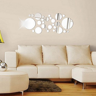 Samolepky na stenu - okrúhle zrkadlá