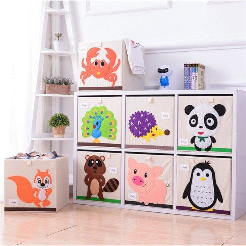 Úložný box na hračky - motív panda 33 cm