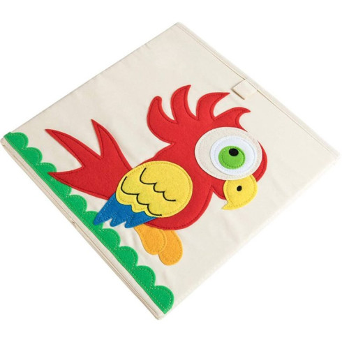 Úložný box na hračky - motív papagáj 33cm