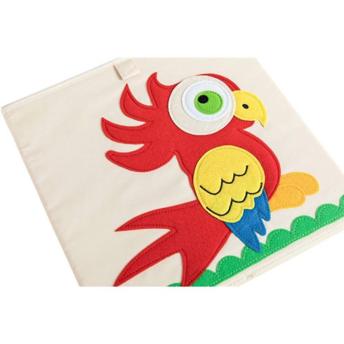 Úložný box na hračky - motív papagáj 33cm