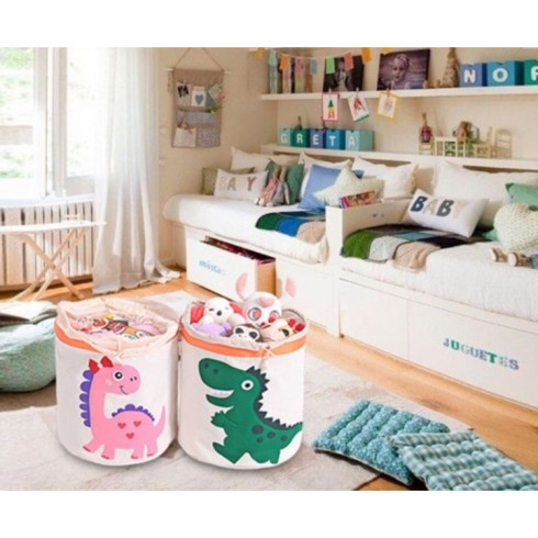 Úložný kôš na hračky - dinosaurus, 64 cm 