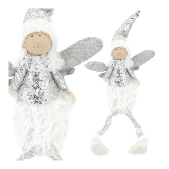 Vianočná dekorácia anjel 50cm - strieborný