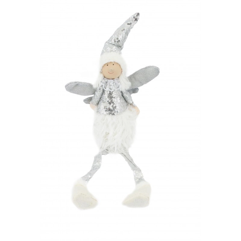Vianočná dekorácia anjel 50cm - strieborný