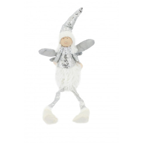 Vianočná dekorácia anjel 50cm - strieborný