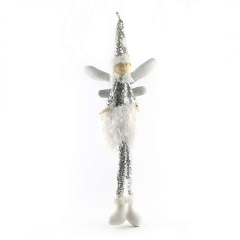 Vianočná dekorácia anjel 50cm - strieborný
