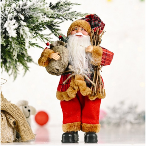Vianočná dekorácia Mikuláš 30 cm - červený