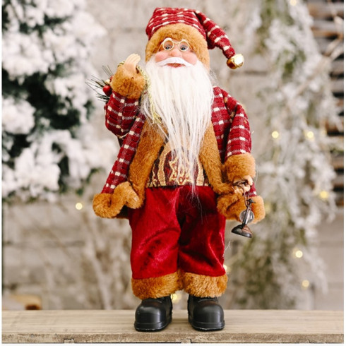 Vianočná dekorácia Mikuláš 30 cm - červený