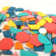 Vzdelávacie puzzle - drevená mozaika - geometrické tvary 180 dielov