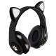 Bezdrátová sluchátka Cat s tlapkou - černá