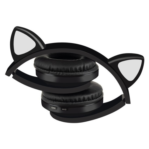 Bezdrôtové slúchadlá Cat s labkou - čierne