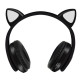 Bezdrátová sluchátka Cat s tlapkou - černá