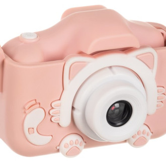 Detský digitálny fotoaparát mačka 16GB - ružový