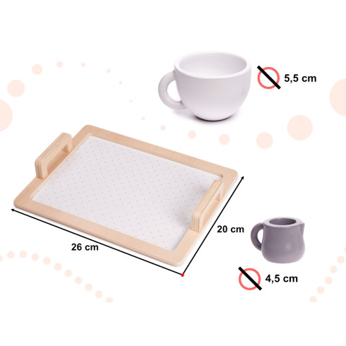 Detský drevený čajový set so sladkým pečivom