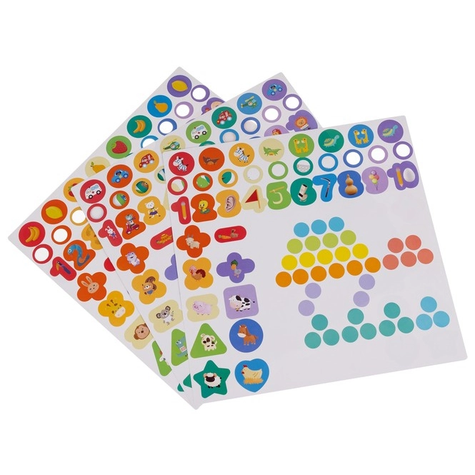 Dřevěné edukační počítadlo s čísly, rybkami a kuličkami