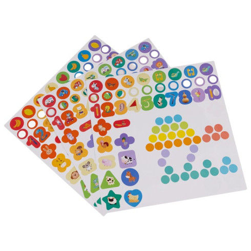 Drevené edukačné počítadlo s číslami, rybkami a guličkami