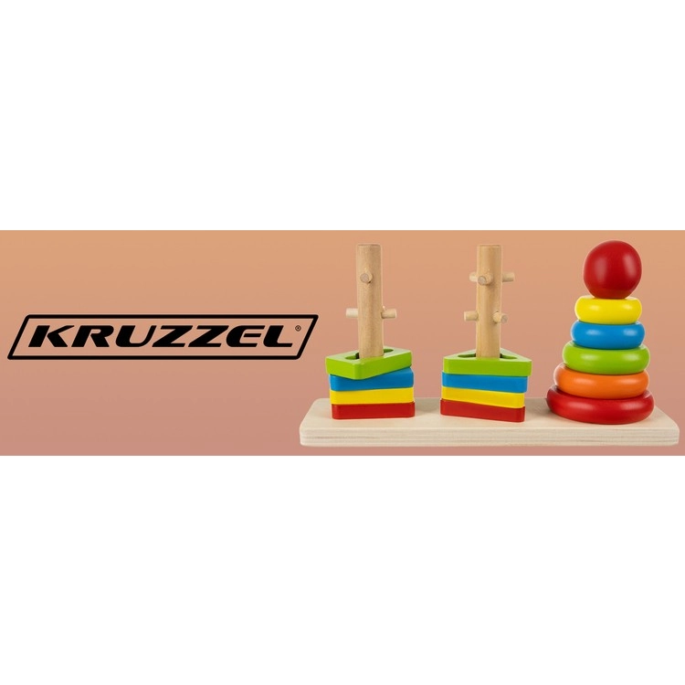 Drevené puzzle - edukačná triedička geometrických tvarov