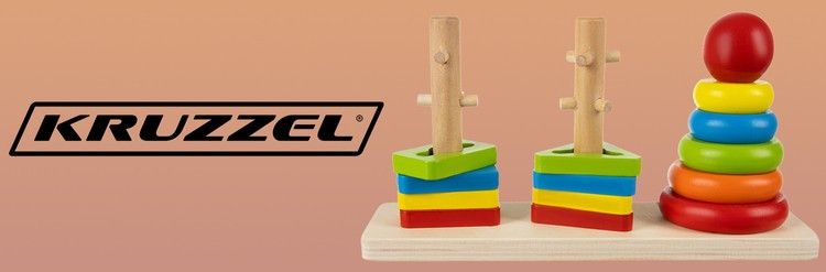 Dřevěné puzzle - edukační třídička geometrických tvarů