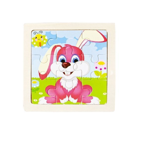 Drevené puzzle zvieratká 4 ks