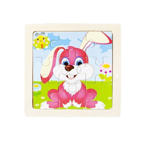 Drevené puzzle zvieratká 4 ks