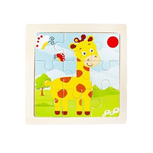Drevené puzzle zvieratká 4 ks