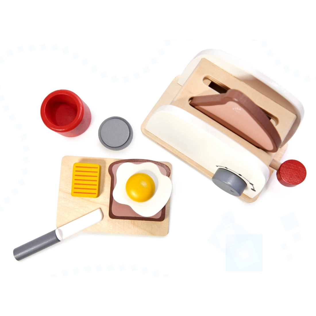 Dřevěný topinkovač s příslušenstvím