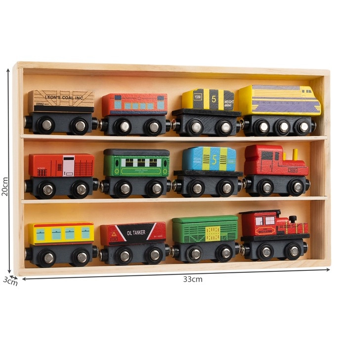 Drevený vláčik pre deti - 12ks