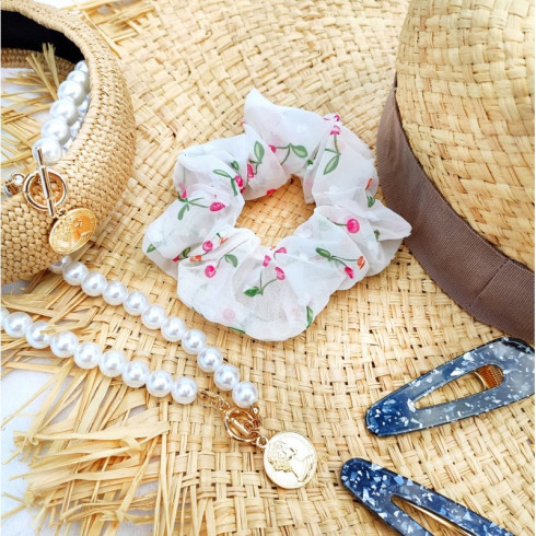 Gumička do vlasů třešně