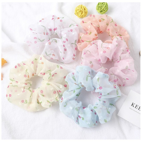 Gumička do vlasů třešně