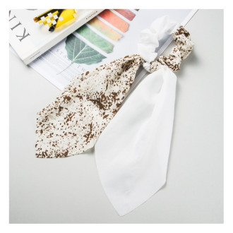 Gumička do vlasov Elegant biela, dlhá