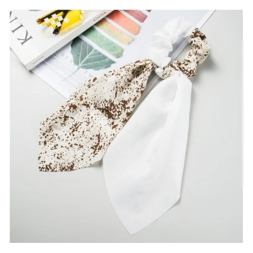 Gumička do vlasov Elegant biela, dlhá