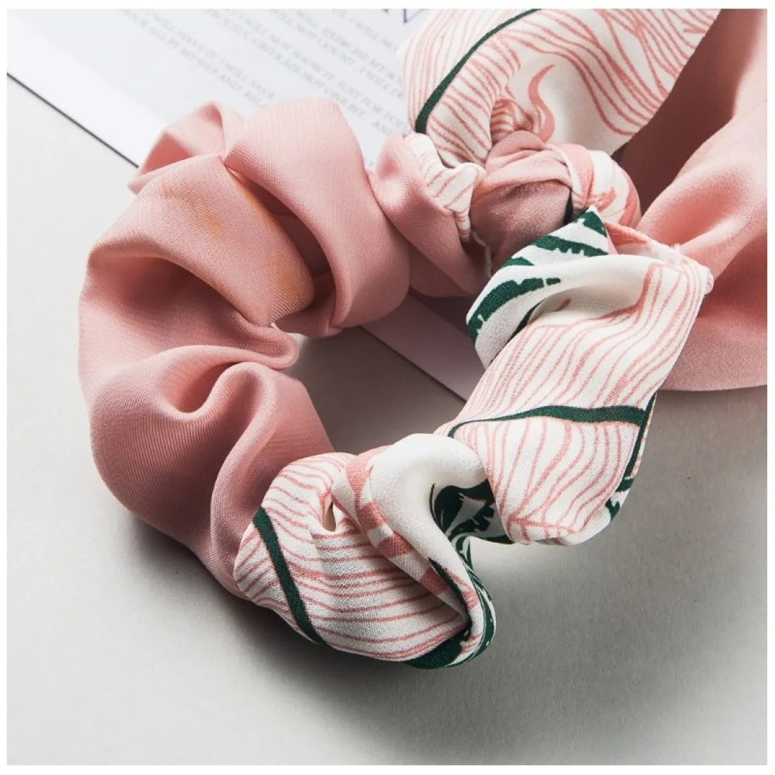 Gumička do vlasov Tropical ružová, dlhá