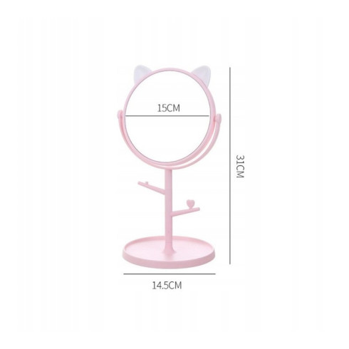 Kozmetické zrkadlo Kitty - zelené