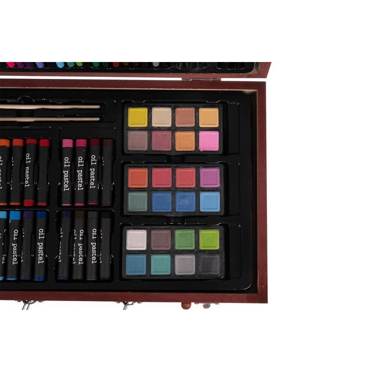 Maliarska sada v drevenom kufríku - 142 ks