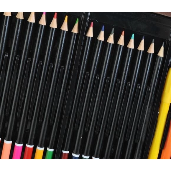 Maliarska sada v drevenom kufríku - 81 ks