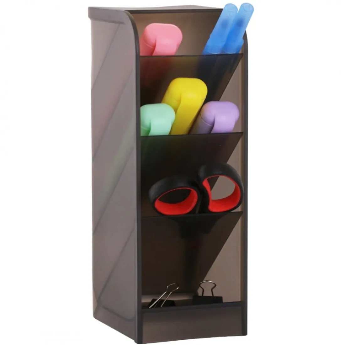 Plastový stolní organizér - černý