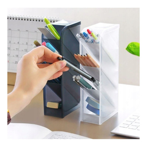 Plastový stolový organizér - čierny